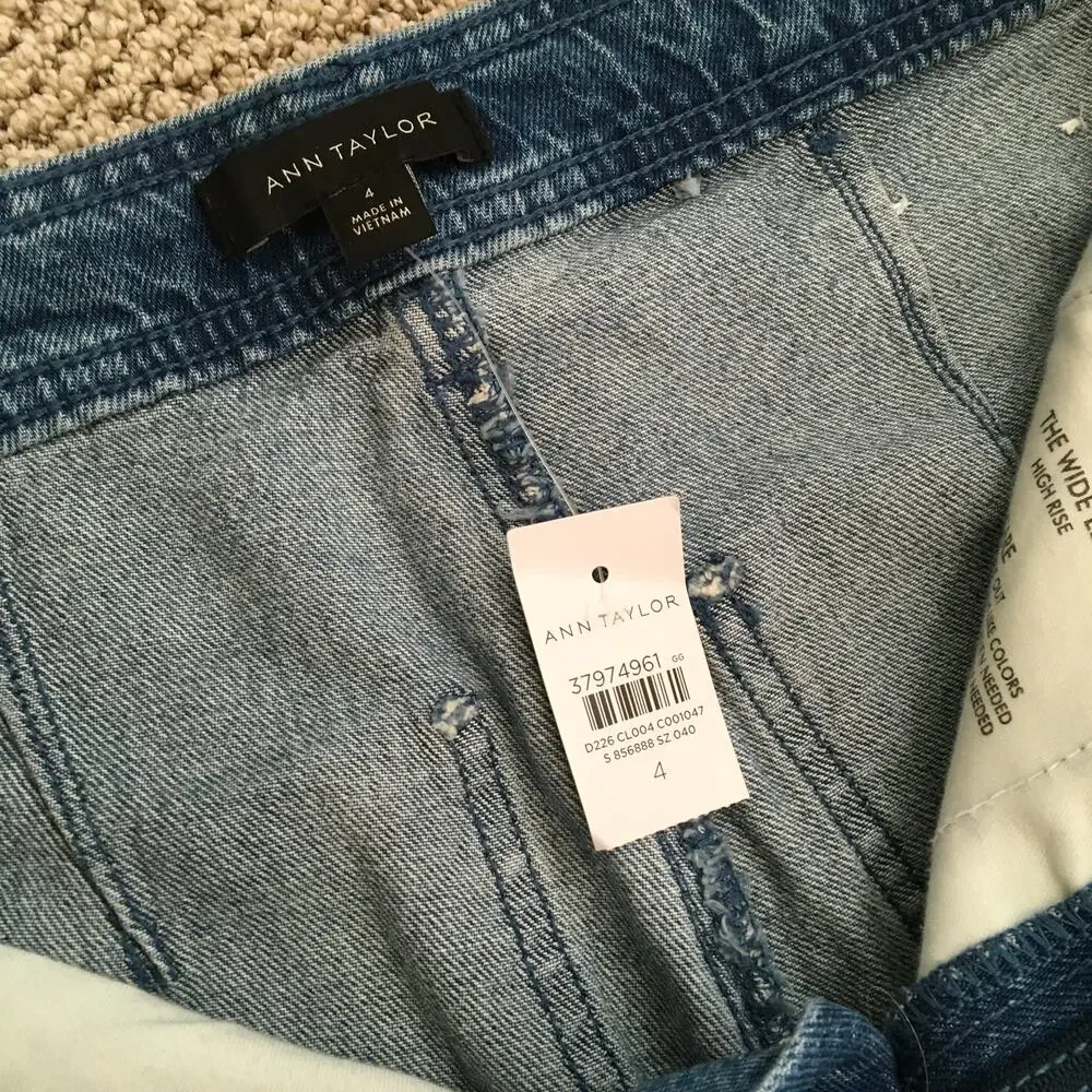 NWT - Ann Taylor The Wide Leg Jean - Women's 4 - Picture 5 of 10